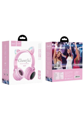 Bluetooth Stereo Hoco W27 Cat Ear gray/pink