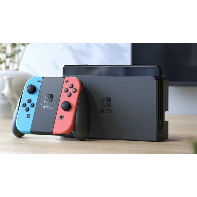 Консоль Nintendo Switch OLED with Neon Blue and Neon Red Joy-Con (045496453442) Global