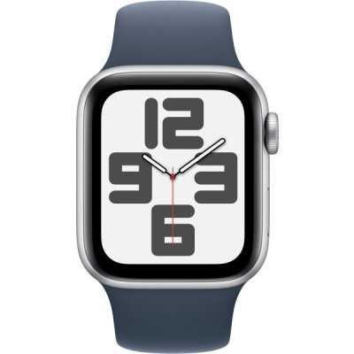 Apple Watch SE 2 GPS 40mm Silver Aluminium with Storm Blue Sport Band S/M MRE13 UA