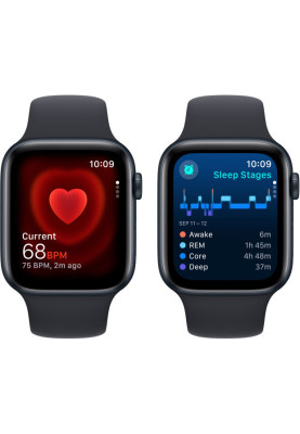 Apple Watch SE 2 GPS 44mm Midnight Aluminium with Midnight Sport Band S/M MRE73 UA