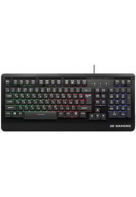 Клавіатура мембранна 2E GAMING KG320 104key, USB-A, EN/UA/RU, LED, чорний (2E-KG320UB)