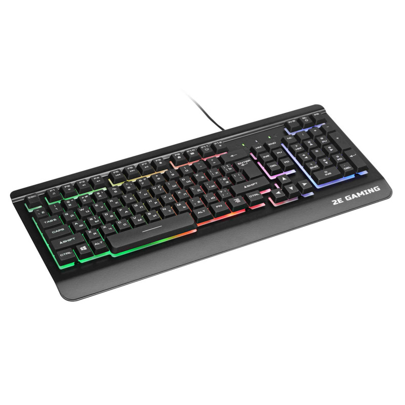 Клавіатура мембранна 2E GAMING KG320 104key, USB-A, EN/UA/RU, LED, чорний (2E-KG320UB)
