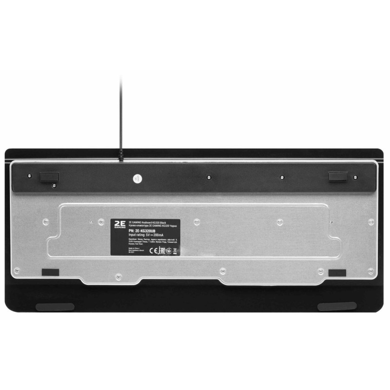 Клавіатура мембранна 2E GAMING KG320 104key, USB-A, EN/UA/RU, LED, чорний (2E-KG320UB)