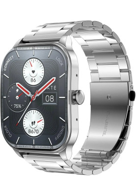 Smart Watch Amazfit Pop 3S Metal Silver (Metallic Strap) UA