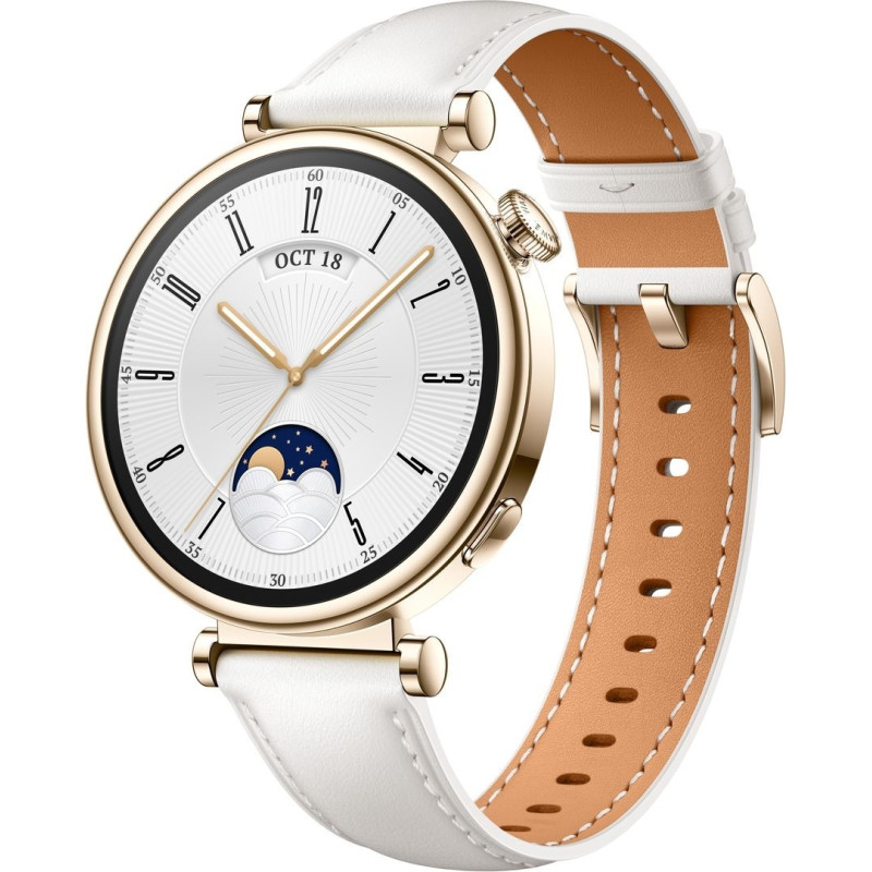 Smart Watch Huawei GT 4 41mm White (Leather Strap) UA