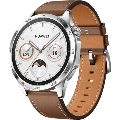 Smart Watch Huawei GT 4 46mm Brown (Leather Strap) UA