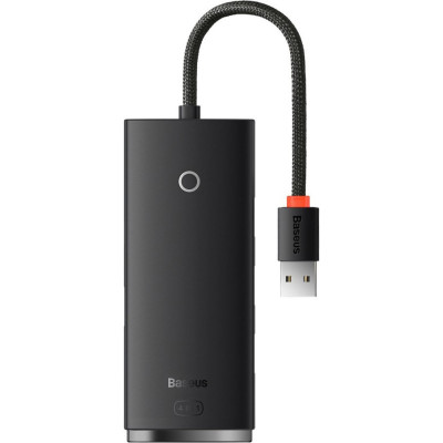 USB HUB Baseus Lite Series 4in1 4USB-A 3.0 (WKQX030001) black 0.25m