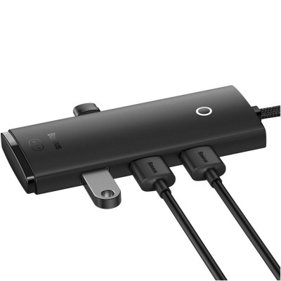 USB HUB Baseus Lite Series 4in1 4USB-A 3.0 (WKQX030001) black 0.25m