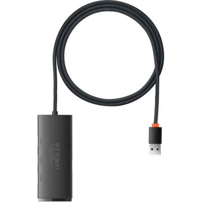 USB HUB Baseus Lite Series 4in1 4USB-A 3.0 BS-OH013 (WKQX030101) black 1m