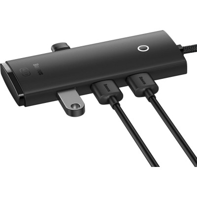 USB HUB Baseus Lite Series 4in1 4USB-A 3.0 BS-OH013 (WKQX030101) black 1m