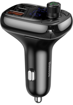 FM-модулятор/дисплей Baseus 2USB S-13 T-Typed black CCTM-B01/01 (CCMT000101)