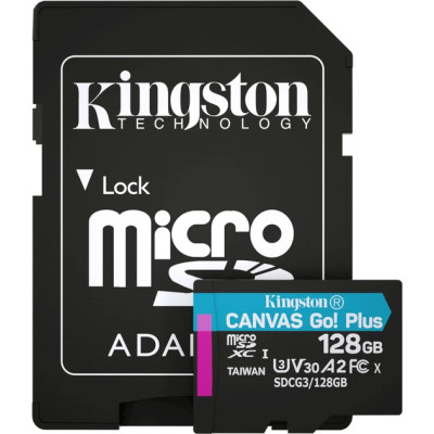 Micro SD 128GB/10 class 170Mb/s V30 A2 Kingston SDCG3/128GB