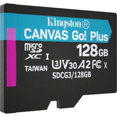 Micro SD 128GB/10 class 170Mb/s V30 A2 Kingston SDCG3/128GB