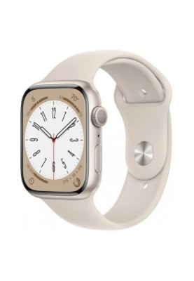 Apple Watch Series 8 GPS 45mm Starlight Aluminium with Starlight Sport Band MNP23 UA