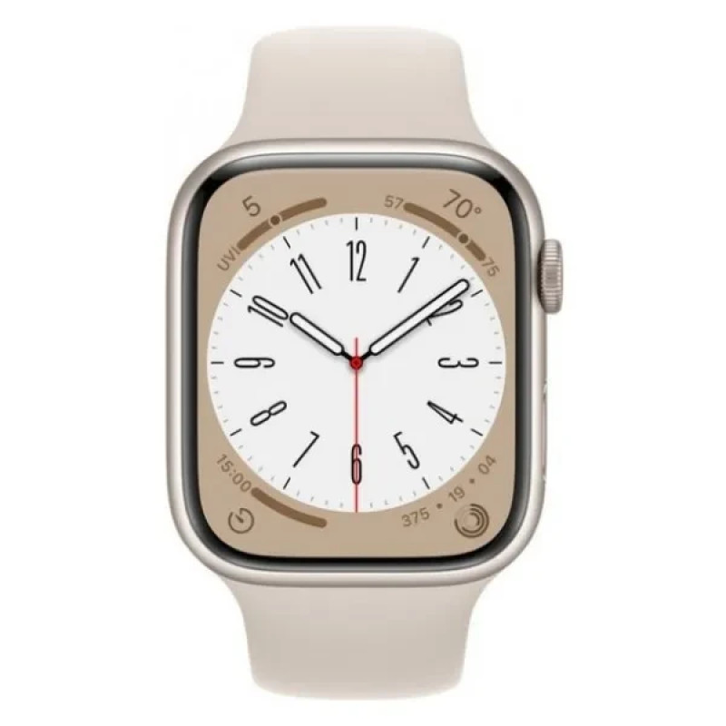 Apple Watch Series 8 GPS 45mm Starlight Aluminium with Starlight Sport Band MNP23 UA