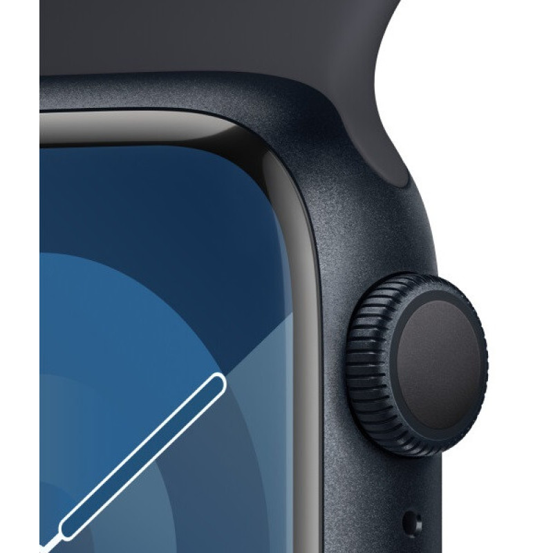 Apple Watch Series 9 GPS 41mm Midnight Aluminium with Midnight Sport Band M/L MR8X3