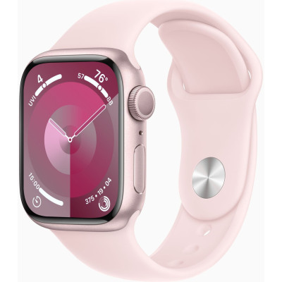 Apple Watch Series 9 GPS 41mm Pink Aluminium with Light Pink Sport Band M/L MR943