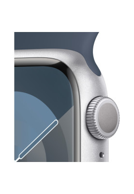 Apple Watch Series 9 GPS 41mm Silver Aluminium with Storm Blue Sport Band M/L MR913