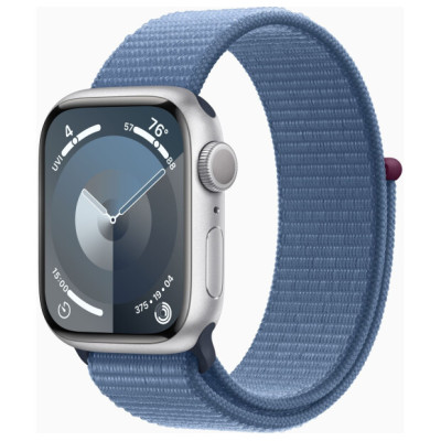 Apple Watch Series 9 GPS 41mm Silver Aluminium with Winter Blue Sport Loop MR923