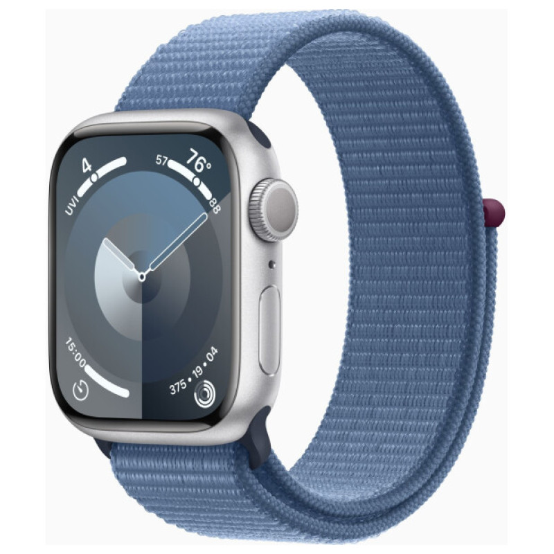 Apple Watch Series 9 GPS 41mm Silver Aluminium with Winter Blue Sport Loop MR923