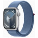 Apple Watch Series 9 GPS 41mm Silver Aluminium with Winter Blue Sport Loop MR923