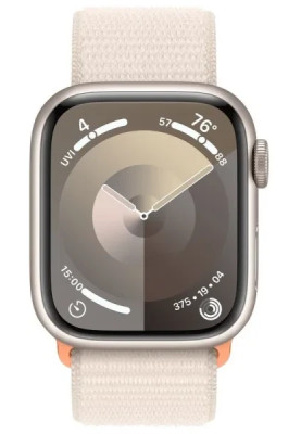 Apple Watch Series 9 GPS 41mm Starlight Aluminium with Starlight Sport Loop MR8V3