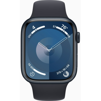 Apple Watch Series 9 GPS 45mm Midnight Aluminium with Midnight Sport Band M/L MR9A3