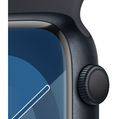 Apple Watch Series 9 GPS 45mm Midnight Aluminium with Midnight Sport Band M/L MR9A3