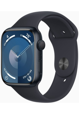 Apple Watch Series 9 GPS 45mm Midnight Aluminium with Midnight Sport Band S/M MR993