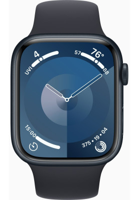 Apple Watch Series 9 GPS 45mm Midnight Aluminium with Midnight Sport Band S/M MR993