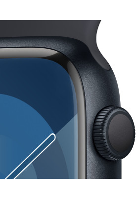 Apple Watch Series 9 GPS 45mm Midnight Aluminium with Midnight Sport Band S/M MR993