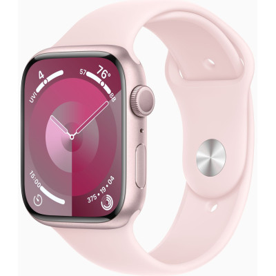 Apple Watch Series 9 GPS 45mm Pink Aluminium with Light Pink Sport Band M/L MR9H3