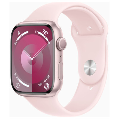 Apple Watch Series 9 GPS 45mm Pink Aluminium with Light Pink Sport Band S/M MR9G3