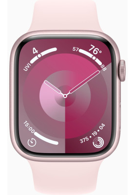 Apple Watch Series 9 GPS 45mm Pink Aluminium with Light Pink Sport Band S/M MR9G3
