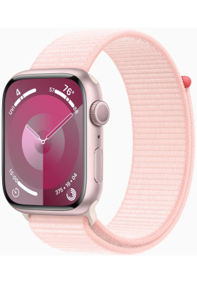 Apple Watch Series 9 GPS 45mm Pink Aluminium with Light Pink Sport Loop MR9J3