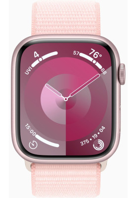 Apple Watch Series 9 GPS 45mm Pink Aluminium with Light Pink Sport Loop MR9J3