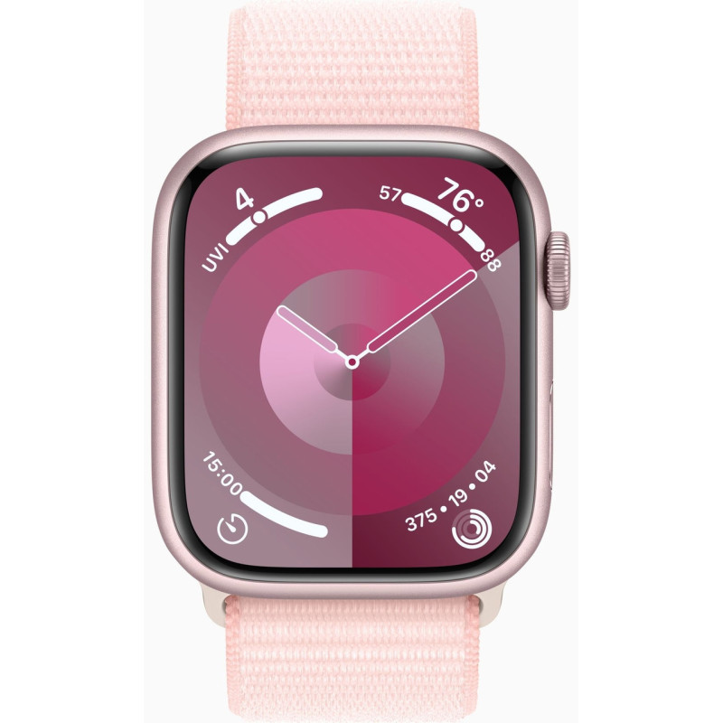 Apple Watch Series 9 GPS 45mm Pink Aluminium with Light Pink Sport Loop MR9J3