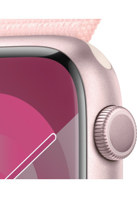 Apple Watch Series 9 GPS 45mm Pink Aluminium with Light Pink Sport Loop MR9J3