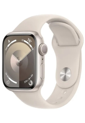 Apple Watch Series 9 GPS 45mm Starlight Aluminium with Starlight Sport Band M/L MR973