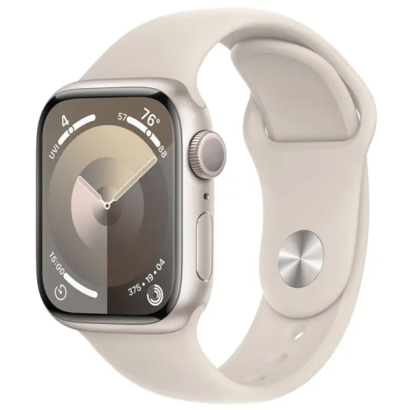 Apple Watch Series 9 GPS 45mm Starlight Aluminium with Starlight Sport Band M/L MR973