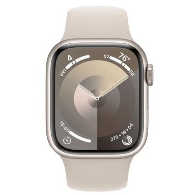Apple Watch Series 9 GPS 45mm Starlight Aluminium with Starlight Sport Band M/L MR973