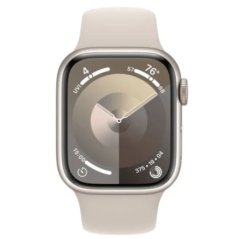 Apple Watch Series 9 GPS 45mm Starlight Aluminium with Starlight Sport Band M/L MR973