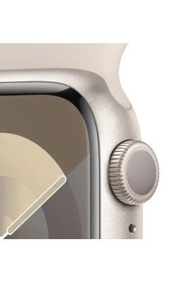 Apple Watch Series 9 GPS 45mm Starlight Aluminium with Starlight Sport Band M/L MR973