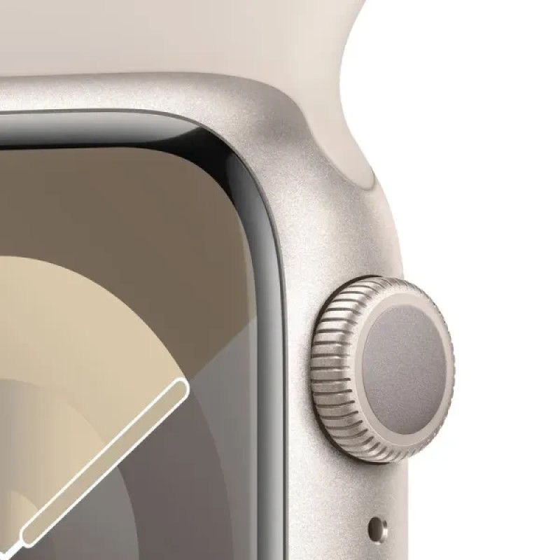 Apple Watch Series 9 GPS 45mm Starlight Aluminium with Starlight Sport Band M/L MR973