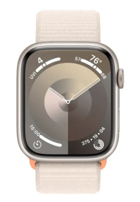 Apple Watch Series 9 GPS 45mm Starlight Aluminium with Starlight Sport Loop MR983