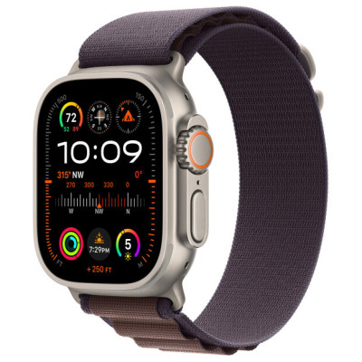 Apple Watch Ultra 2 GPS + Cellular 49mm Titanium Case with Indigo Alpine Loop - Medium MRET3, MRFF3