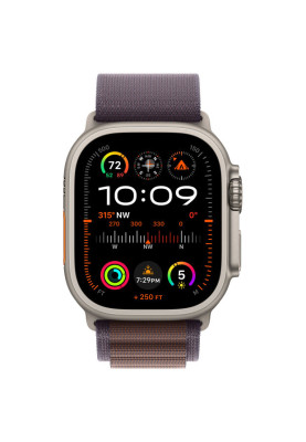 Apple Watch Ultra 2 GPS + Cellular 49mm Titanium Case with Indigo Alpine Loop - Medium MRET3, MRFF3