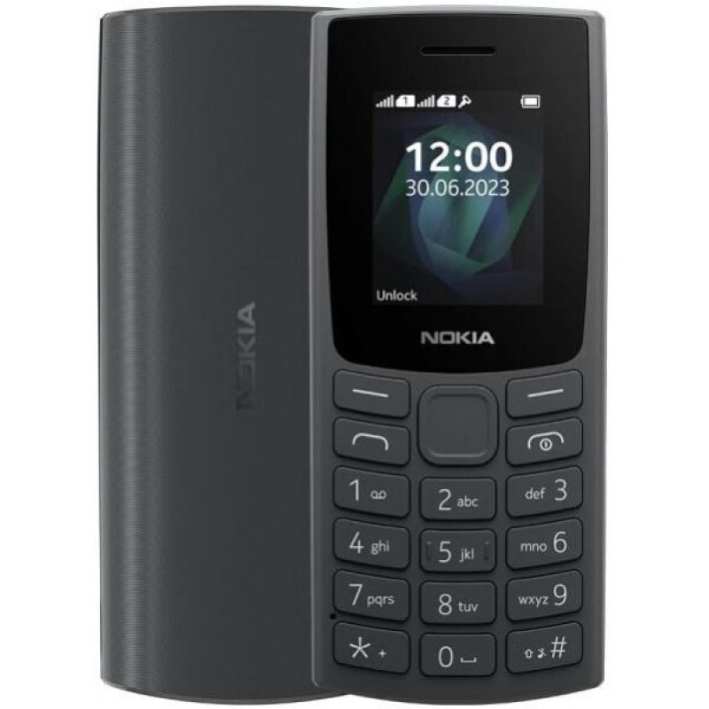 Телефон Nokia 105 TA-1569 SS 2023 Charcoal (no charger) UA UCRF