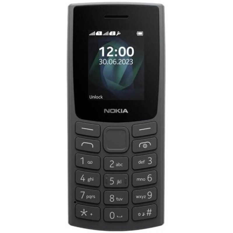 Телефон Nokia 105 TA-1569 SS 2023 Charcoal (no charger) UA UCRF