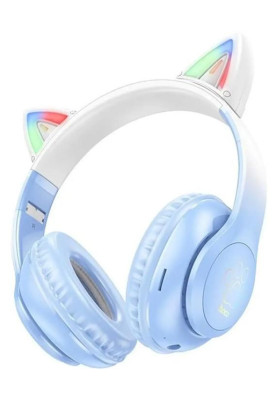 Bluetooth Stereo Hoco W42 Cat Ear crystal blue